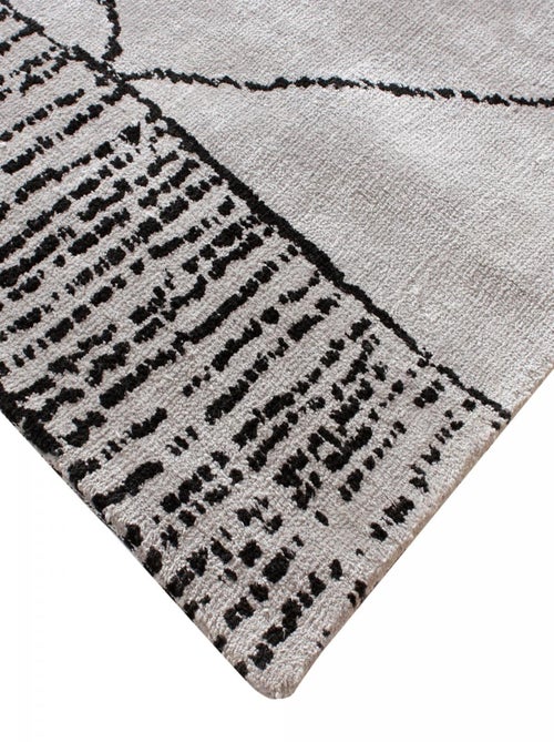 Tapis salon et chambre fait à la main motif géométrique RAGGAL - Kiabi