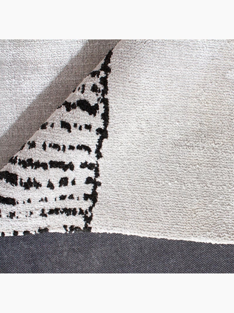 Tapis salon et chambre fait à la main motif géométrique RAGGAL Gris - Kiabi