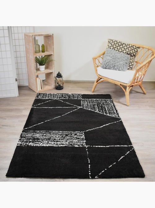 Tapis salon et chambre fait à la main motif géométrique RAGGAL - Kiabi