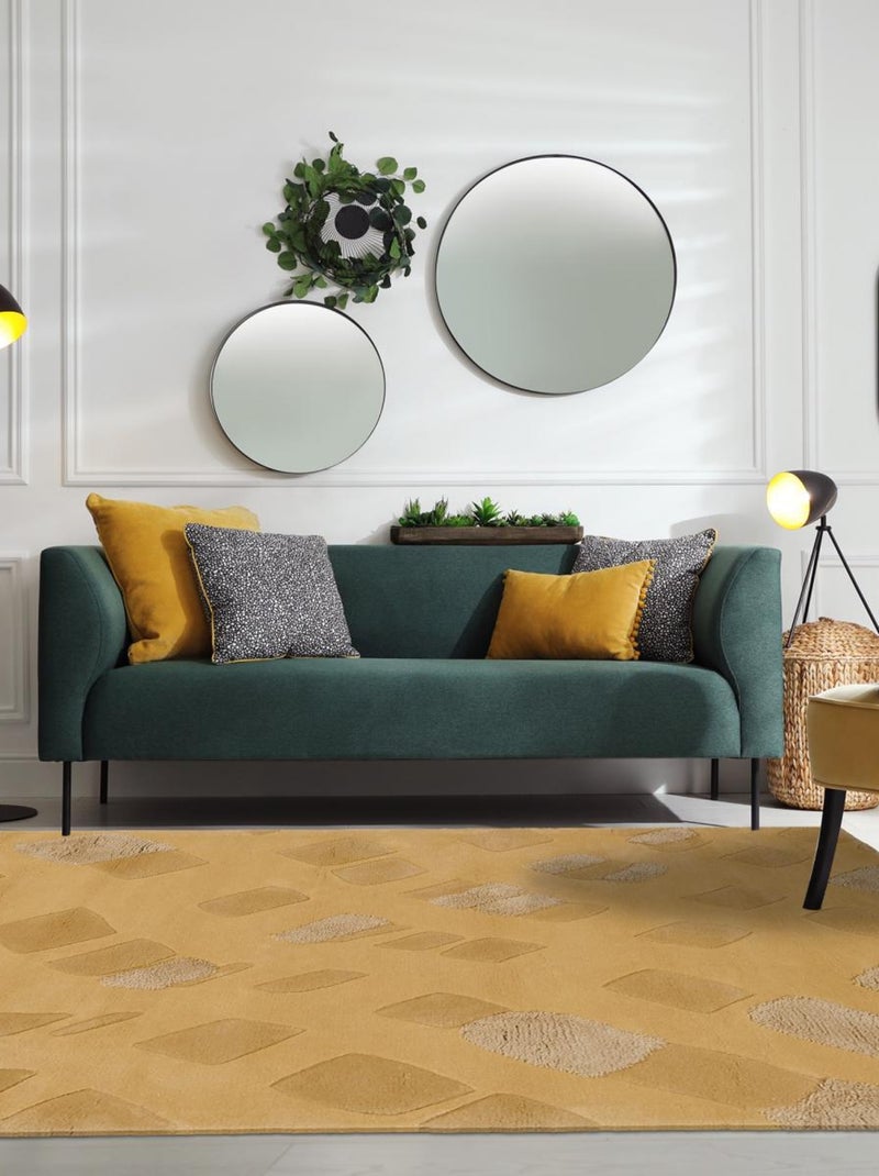 Tapis salon et chambre fait main en acrylique CREATIVE CONNECT Beige - Kiabi
