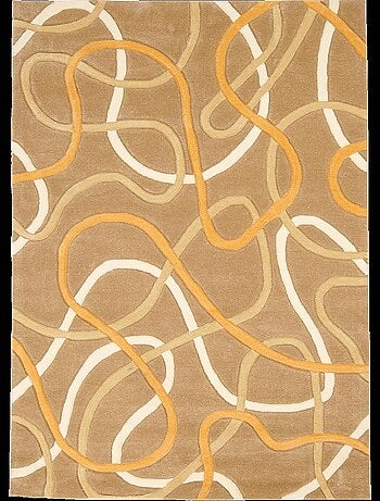 Tapis salon et chambre fait main en acrylique motif rond COMON