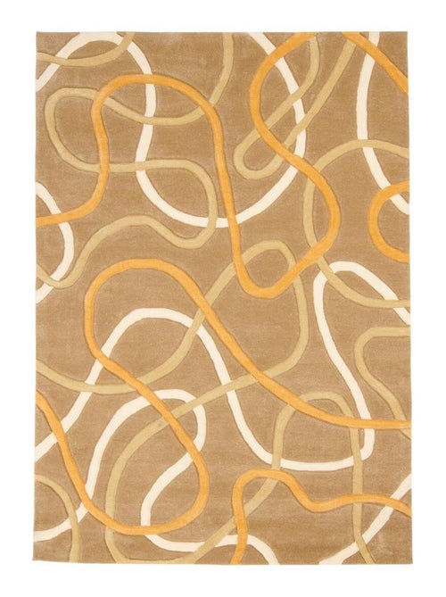 Tapis salon et chambre fait main en acrylique motif rond COMON - Kiabi
