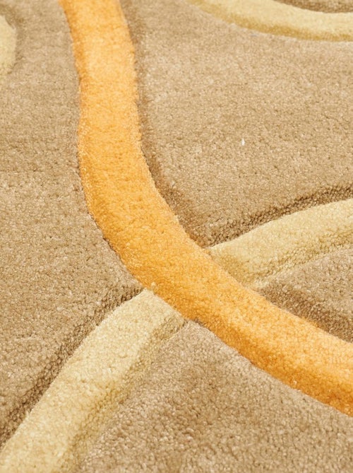 Tapis salon et chambre fait main en acrylique motif rond COMON - Kiabi