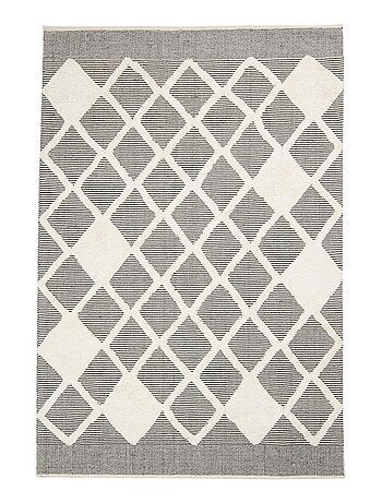 Tapis salon et chambre fait main en coton motif faux uni COTCOLI