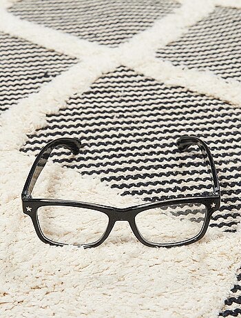 Tapis salon et chambre fait main en coton motif faux uni COTCOLI