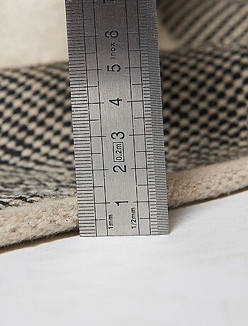 Tapis salon et chambre fait main en coton motif faux uni COTCOLI