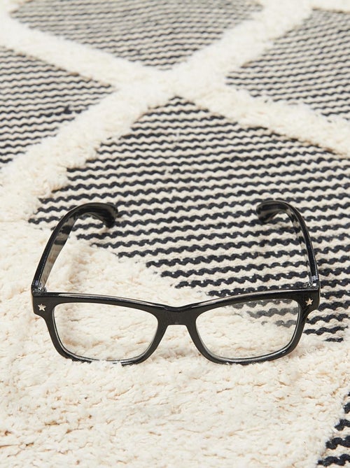 Tapis salon et chambre fait main en coton motif faux uni COTCOLI - Kiabi