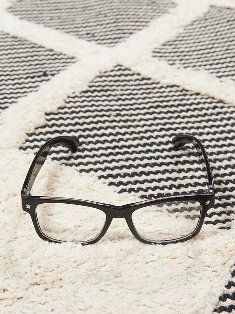 Tapis salon et chambre fait main en coton motif faux uni COTCOLI Gris - Kiabi