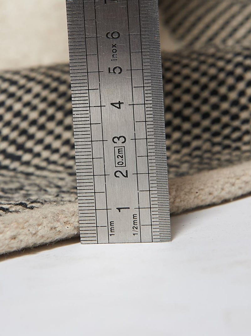 Tapis salon et chambre fait main en coton motif faux uni COTCOLI Gris - Kiabi