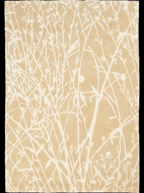 Tapis salon et chambre fait main en laine motif abstrait MEANDOW - Kiabi