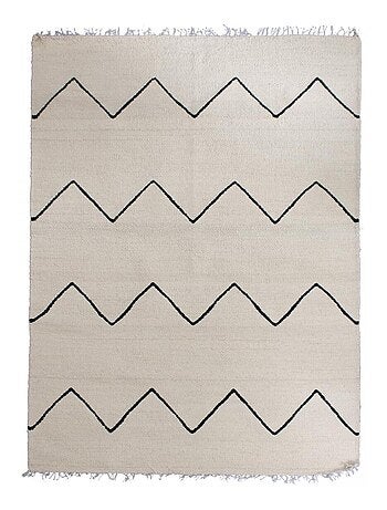 Tapis salon et chambre fait main en laine motif berbère RUBINA