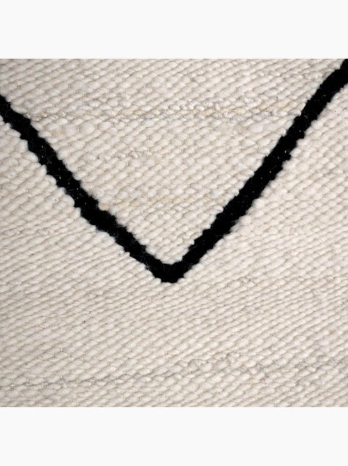 Tapis salon et chambre fait main en laine motif berbère RUBINA - Kiabi
