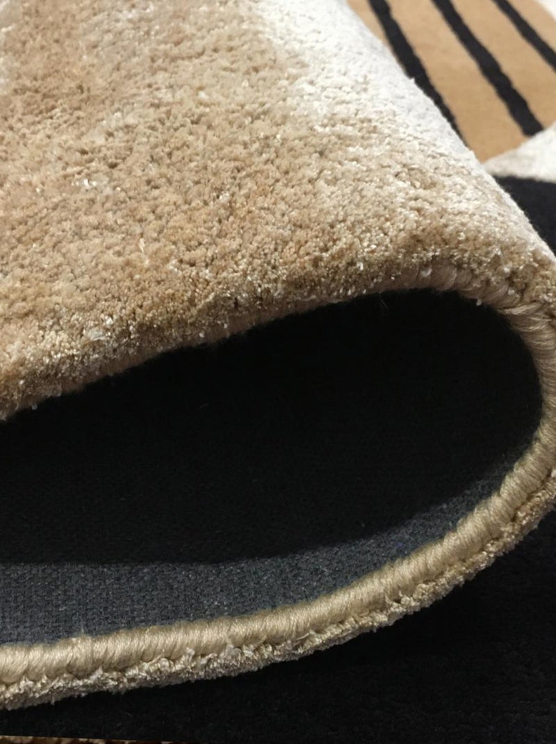Tapis salon et chambre fait main en laine motif géométrique ATOLL 1 Multicolore - Kiabi
