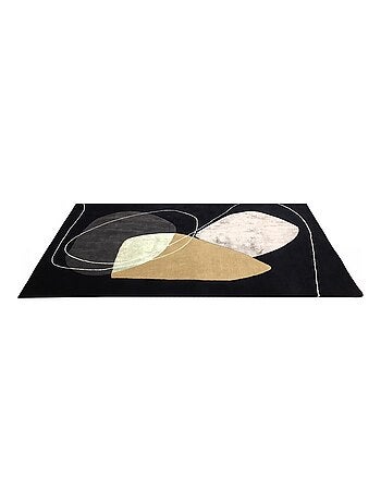Tapis salon et chambre fait main en laine motif géométrique AZUR