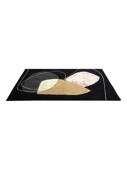 Tapis salon et chambre fait main en laine motif géométrique AZUR - Kiabi Tapis salon et chambre fait main en laine motif géométrique AZUR - Kiabi