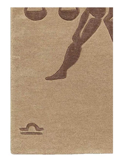 Tapis salon et chambre fait main en laine motif géométrique LIBRA - Kiabi