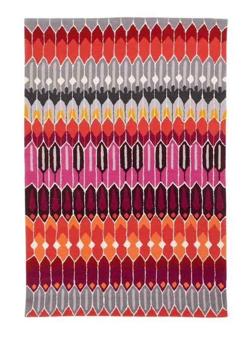 Tapis salon et chambre fait main en laine motif géométrique NOUZALA - Kiabi Tapis salon et chambre fait main en laine motif géométrique NOUZALA - Kiabi