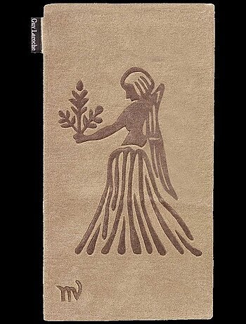 Tapis salon et chambre fait main en laine motif géométrique VIRGO