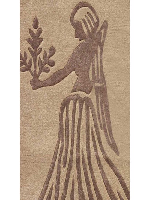 Tapis salon et chambre fait main en laine motif géométrique VIRGO - Kiabi