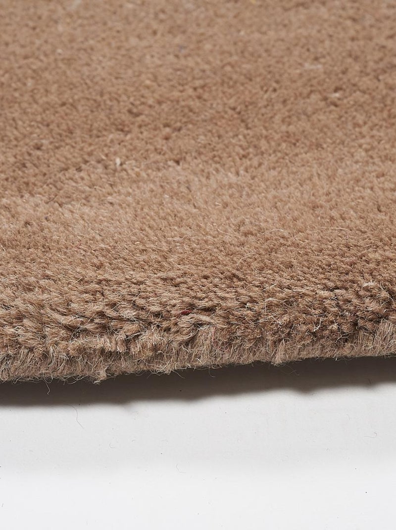Tapis salon et chambre fait main en laine motif rond JAM Marron - Kiabi