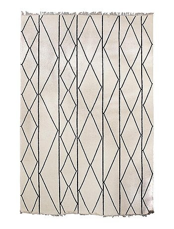 Tapis salon et chambre fait main en laine motif scandinave ELARA