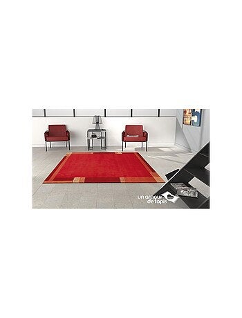Tapis salon et chambre fait main en laine motif simple LIMANA