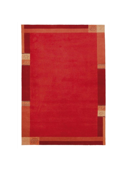 Tapis salon et chambre fait main en laine motif simple LIMANA - Kiabi