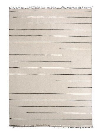 Tapis salon et chambre fait main en laine motif simple NIMBUS