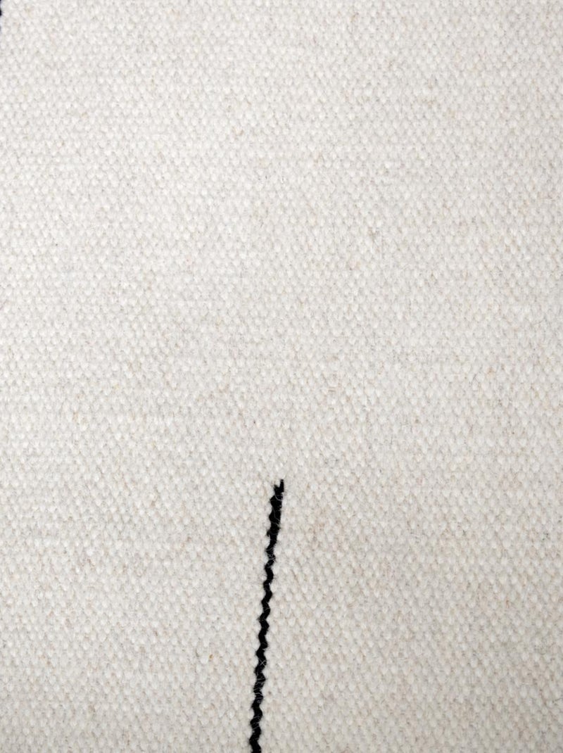 Tapis salon et chambre fait main en laine motif simple NIMBUS Beige - Kiabi