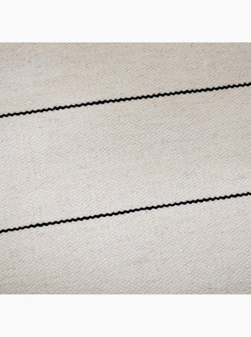 Tapis salon et chambre fait main en laine motif simple NIMBUS - Kiabi
