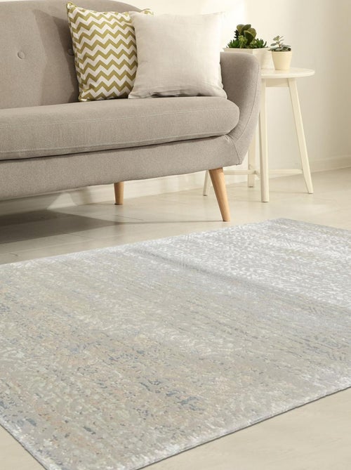 Tapis salon et chambre fait main en laine motif uni BREZE - Kiabi
