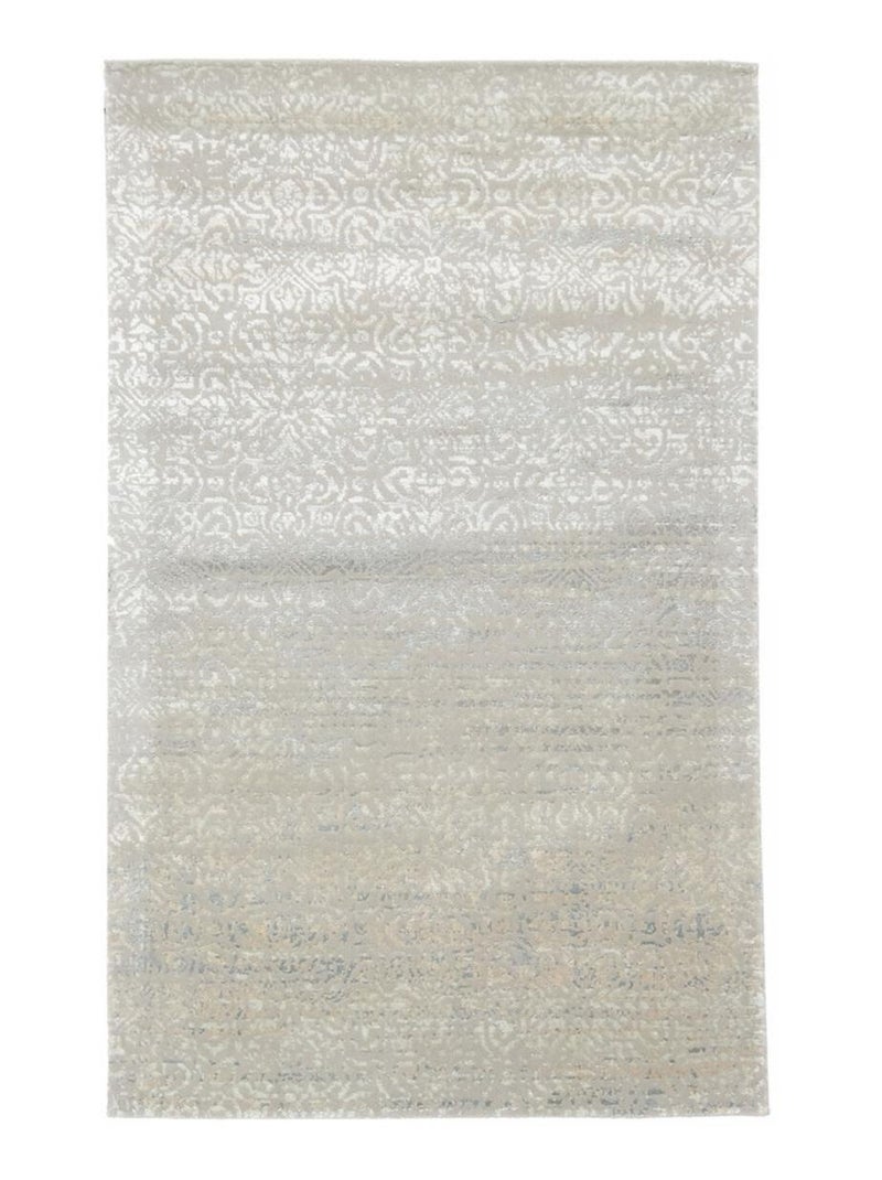 Tapis salon et chambre fait main en laine motif uni BREZE Gris - Kiabi