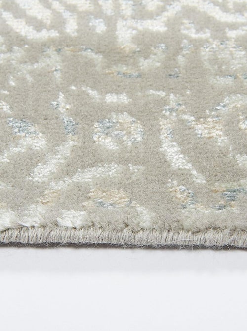 Tapis salon et chambre fait main en laine motif uni BREZE - Kiabi
