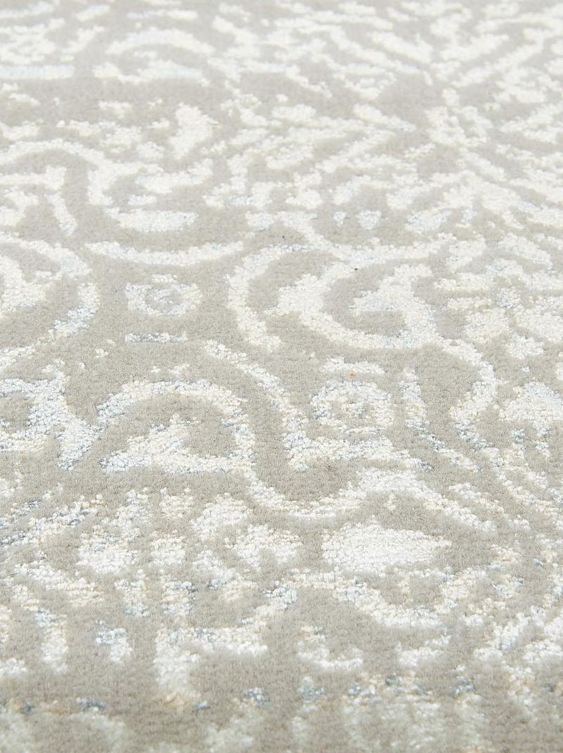 Tapis salon et chambre fait main en laine motif uni BREZE Gris - Kiabi
