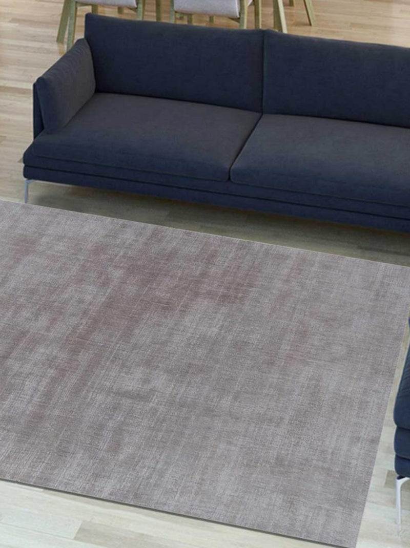 Tapis salon et chambre fait main motif uni NEO UNI Gris - Kiabi
