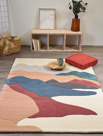 Tapis salon et chambre PAPOSO, fait à la main motif géométrique