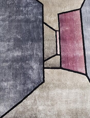 Tapis salon et chambre THE ROOM, fait à la main motif géométrique