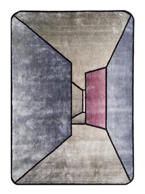 Tapis salon et chambre THE ROOM, fait à la main motif géométrique - Kiabi