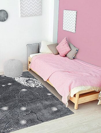 Tapis salon et chambre tissé en acrylique motif simple BREZIK