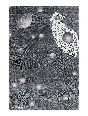 Tapis salon et chambre tissé en acrylique motif simple BREZIK