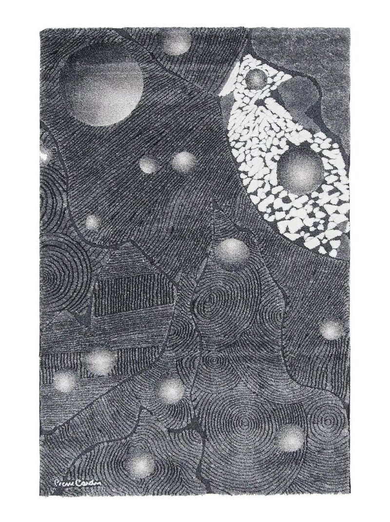 Tapis salon et chambre tissé en acrylique motif simple BREZIK Noir - Kiabi