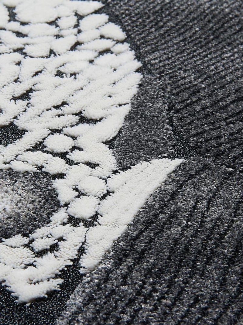 Tapis salon et chambre tissé en acrylique motif simple BREZIK Noir - Kiabi