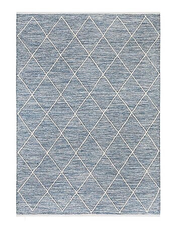 Tapis salon et chambre tissé en coton motif scandinave COTONA