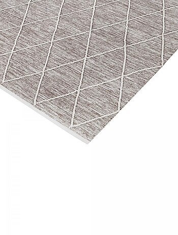 Tapis salon et chambre tissé en coton motif scandinave COTONA