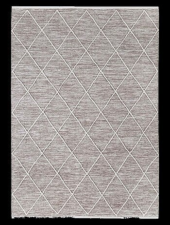 Tapis salon et chambre tissé en coton motif scandinave COTONA