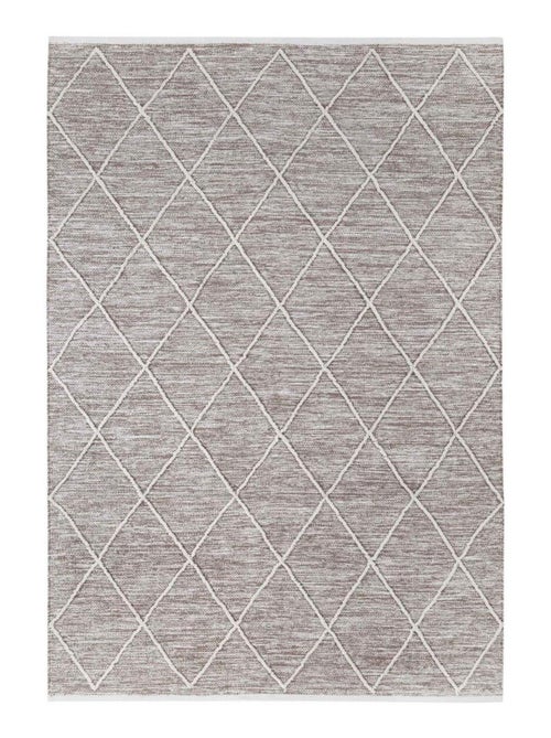 Tapis salon et chambre tissé en coton motif scandinave COTONA - Kiabi