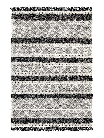Tapis salon et chambre tissé en laine motif ethnique NOUKA