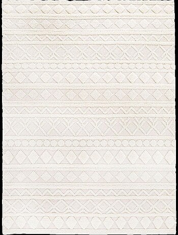 Tapis salon et chambre tissé en laine motif scandinave TINCA