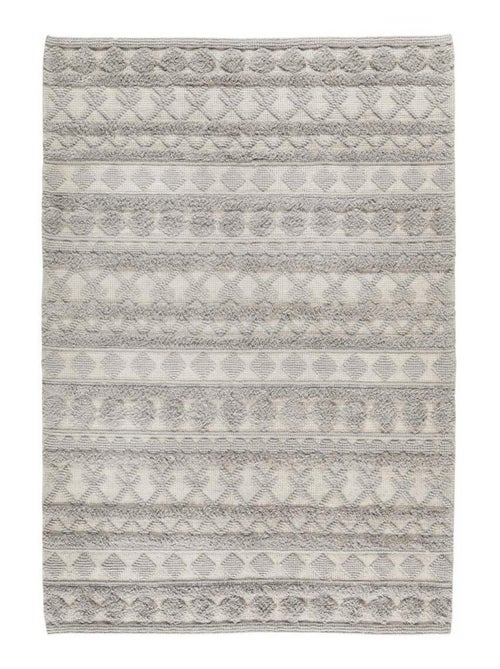 Tapis salon et chambre tissé en laine motif scandinave TINCA - Kiabi