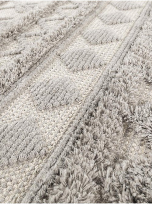 Tapis salon et chambre tissé en laine motif scandinave TINCA - Kiabi